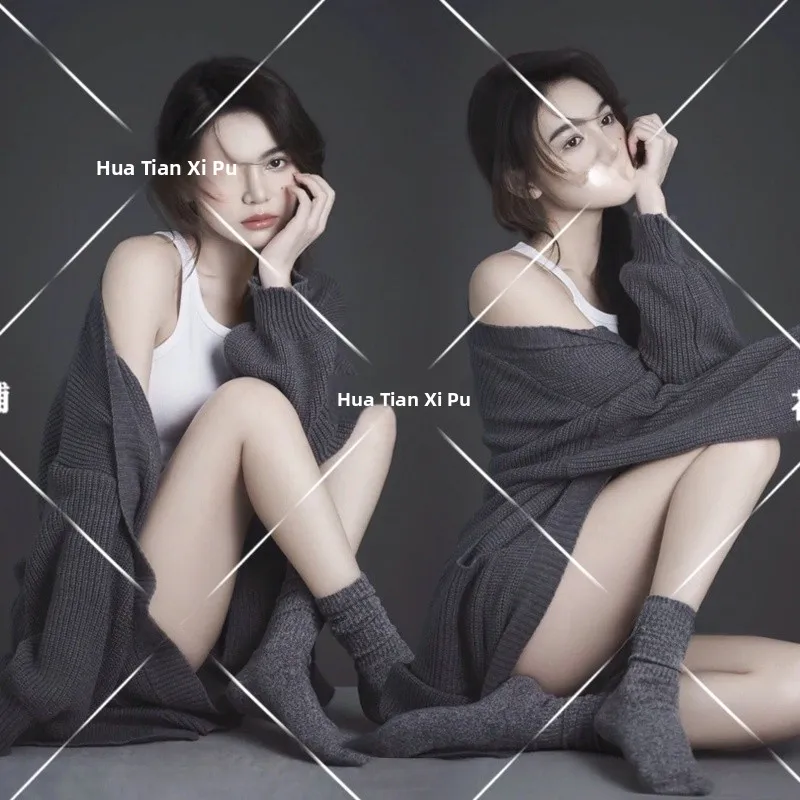 

Новая модная одежда для фотосессий в корейском стиле: свитер с портретным принтом для подростков, для частных фотостудий