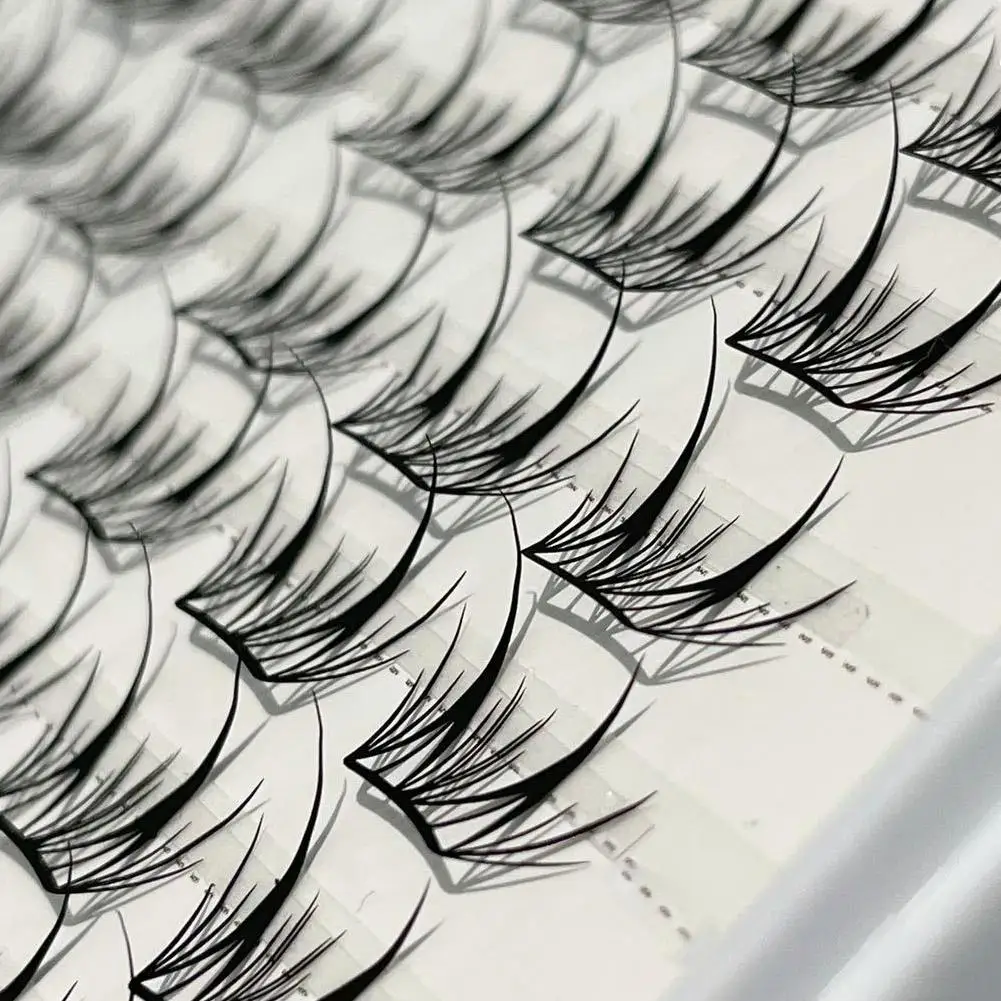Segmented Eyelash Extensions Glue-Free Cluster Eyelash Self-adhesive Eyelash Grafting Beauty Makeup Single Cluster False Lashes