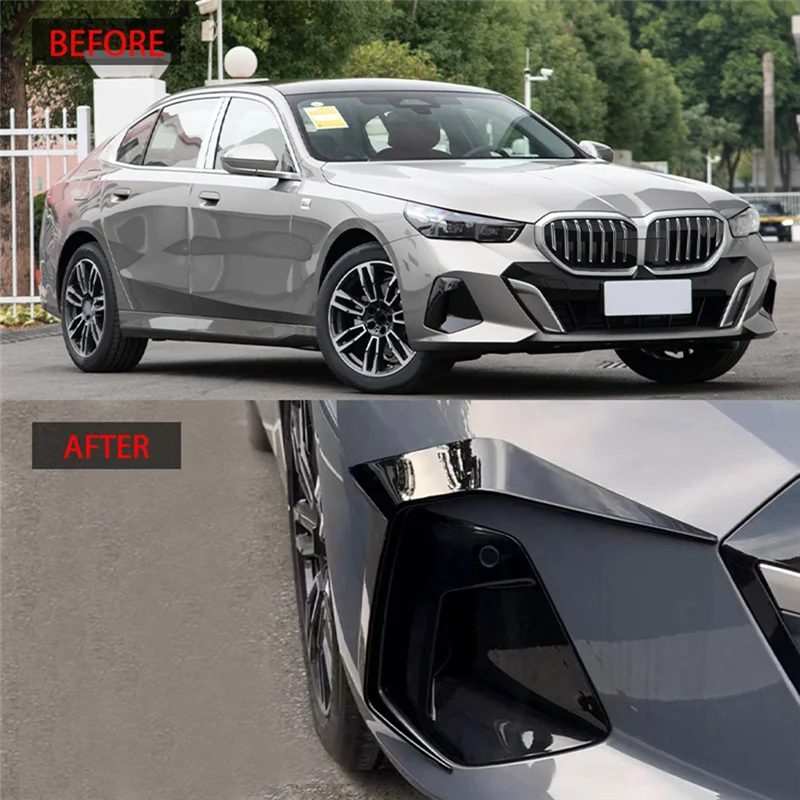 

For Bmw G60 G61 Front Bumper Splitter Fog Lamp Grille Trim Cover Air Vent 520I 520D 530E 550E I5 M Sport 2023-2025-Boom