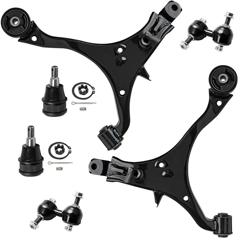 

Detroit Axle - Front End 6pc Suspension Kit for 02-06 CR-V 2002 2003 2004 2005 2006, 2 Lower Control Arms + 2 Lower Ball