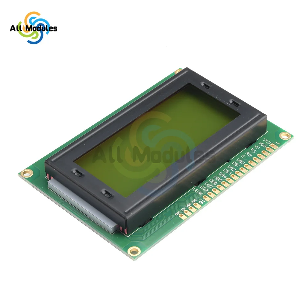 Imagem -05 - Módulo de Exibição Lcd para Arduino Lcm Azul ou Amarelo Blacklight Personagem 16x4 5v 1604lcd