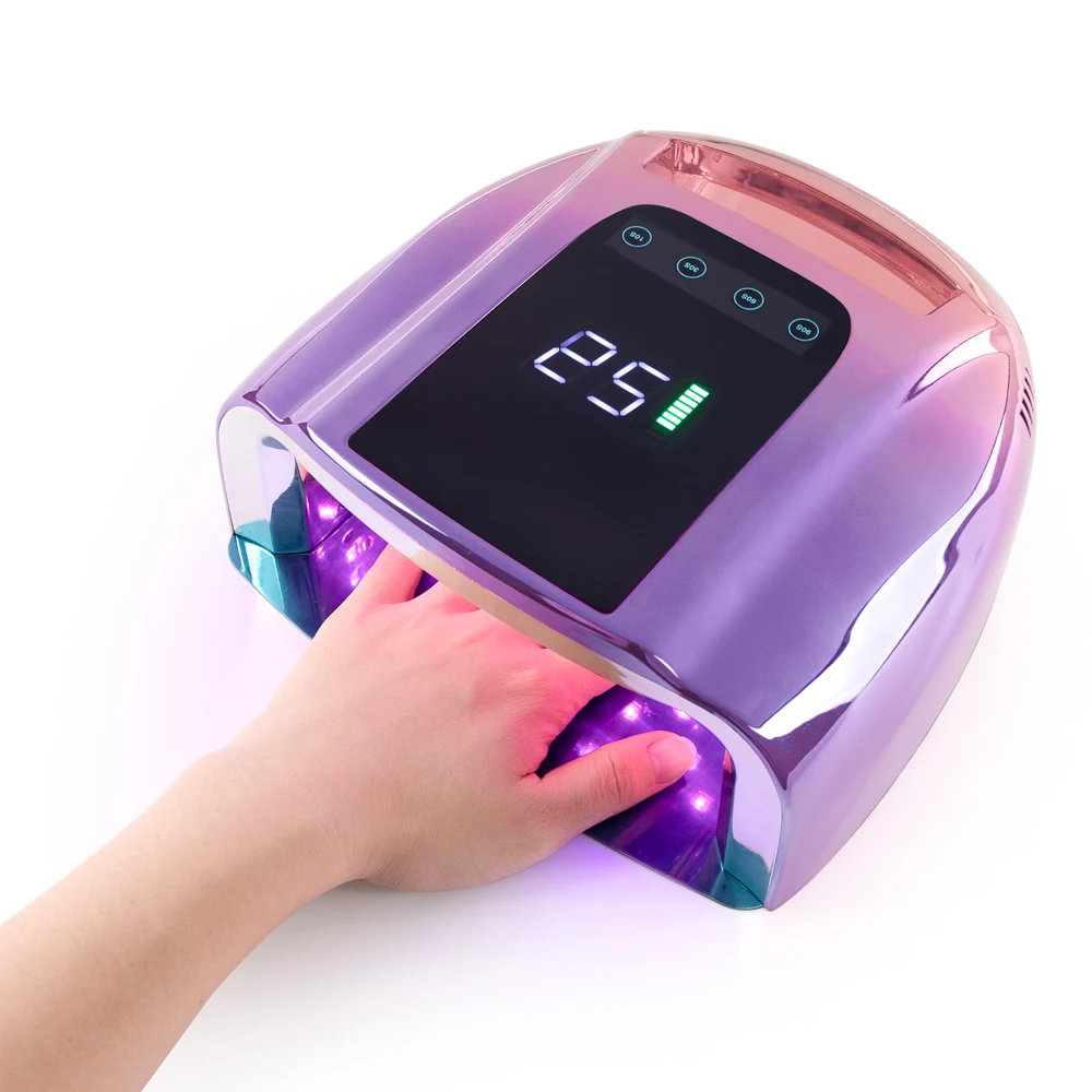 Professional Salon Use Gradient Purple Fashion Cordless Rechargeable Wireless LED UV Light Nail Lamp Nail Dryer