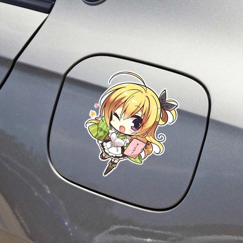 Anime Girl Car Stickers Body Windows Motorcyc Laptop Walls 15cm Vinyl PVC Senren Banka Lena Liechtenauer‌ Decal Auto Accessories