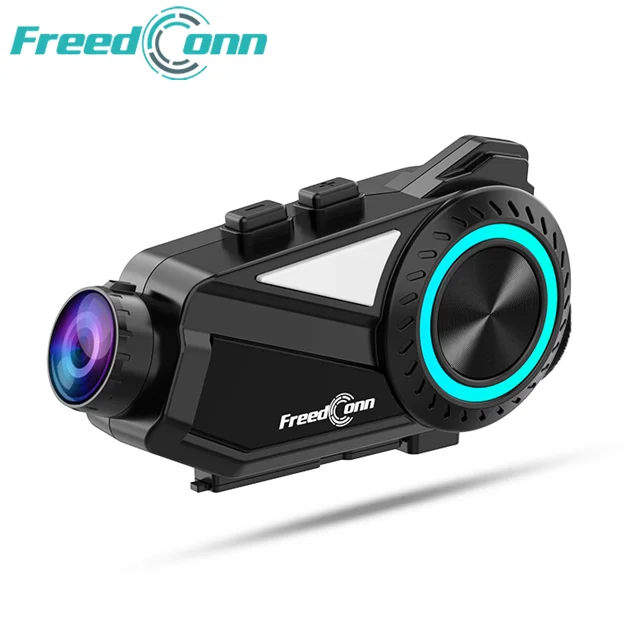 FreedConn R3 1000M 2 Riders Полнодуплексный FM WiFi HD 2k Pixel Видеорегистратор Bluetooth Мотоциклетный шлем Домофон