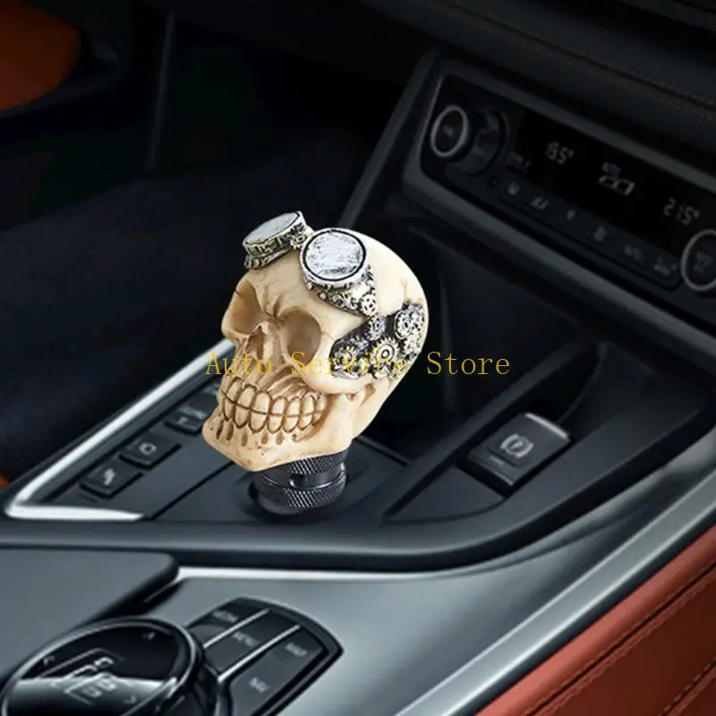 462A Skull Head Manual Gear Shifts Knob Shifts Lever Automotive Enthusiasts Novelty Decoration for Car Interior Enhancement