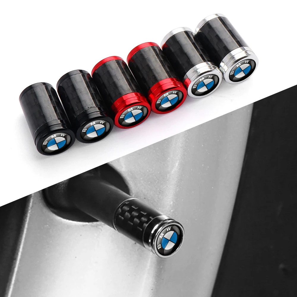 4Pcs Carbon Fiber Car Wheel Tire Valve Caps Tyre Rim Stem Cover for BMW M E36 E39 E46 E60 E90 E90 F10 F30 G20 G21 G30 G11 F15 X5