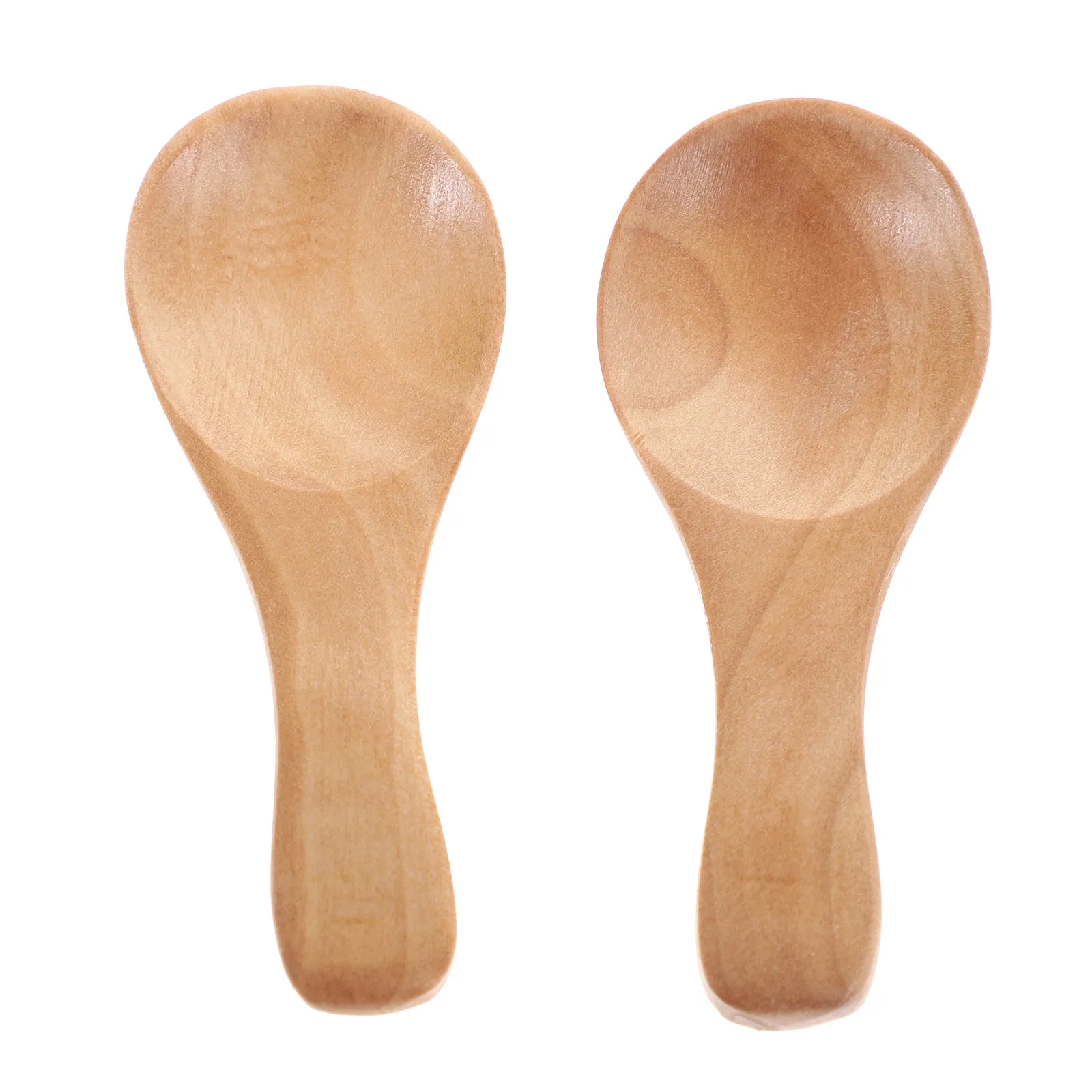 

2Pcs Mini Wooden Milk Powder Spoon Natural Light Weight Rust Free Short Handle Tea Scoop for Sugar Salt Coffee Beans Spice