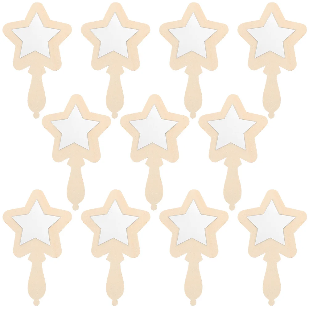 

20Pcs Kids Handheld Wooden Mirror Craft Unfinished DIY Small Mirrors for Crafts Creative Painting Art Project Craft Mirrors