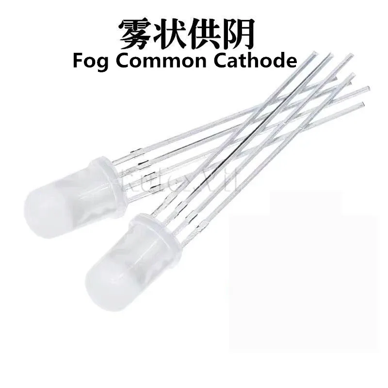 20Pcs Full-Color Led 5Mm F5 Rgb Fog Transparante Verlichting Markeert Vier-Legged Rood, groen En Blauw