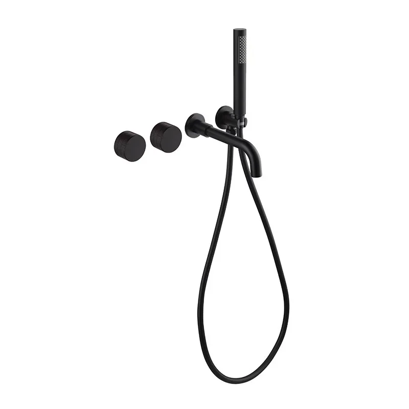 Modern Full Copper Shower System with Hidden Wall-Mounted Mixer Valve