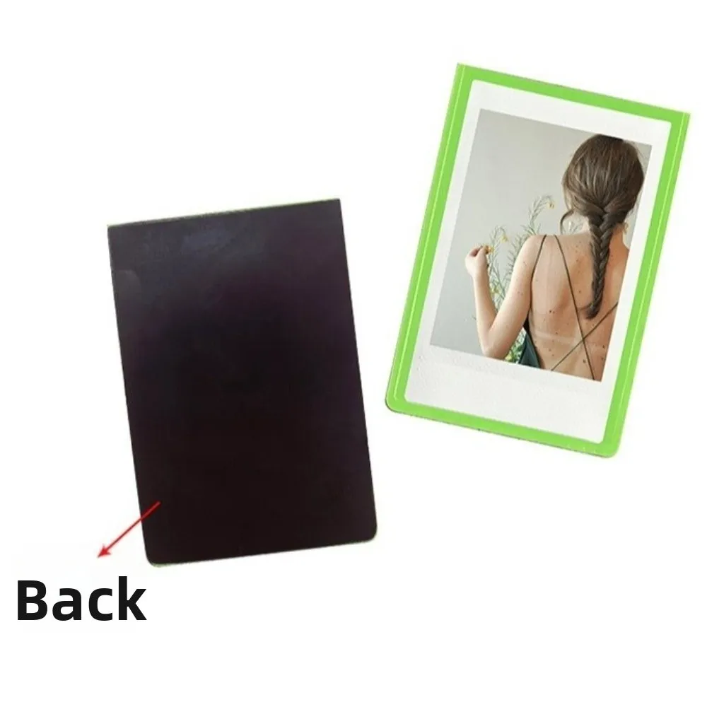 

5pcs Creative 3-Inch Magnetic Photo Frames Reusable Plastic Mini Photo Frames Colorful Decorative Refrigerator Magnet Home Decor