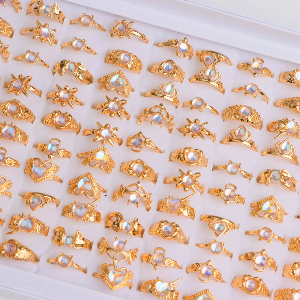 10/20/قطعة/الوحدة موضة سحر لامعة حجر الراين خواتم الاصبع للنساء مزيج نمط بسيط الزفاف المشاركة مجوهرات هدايا الحفلات