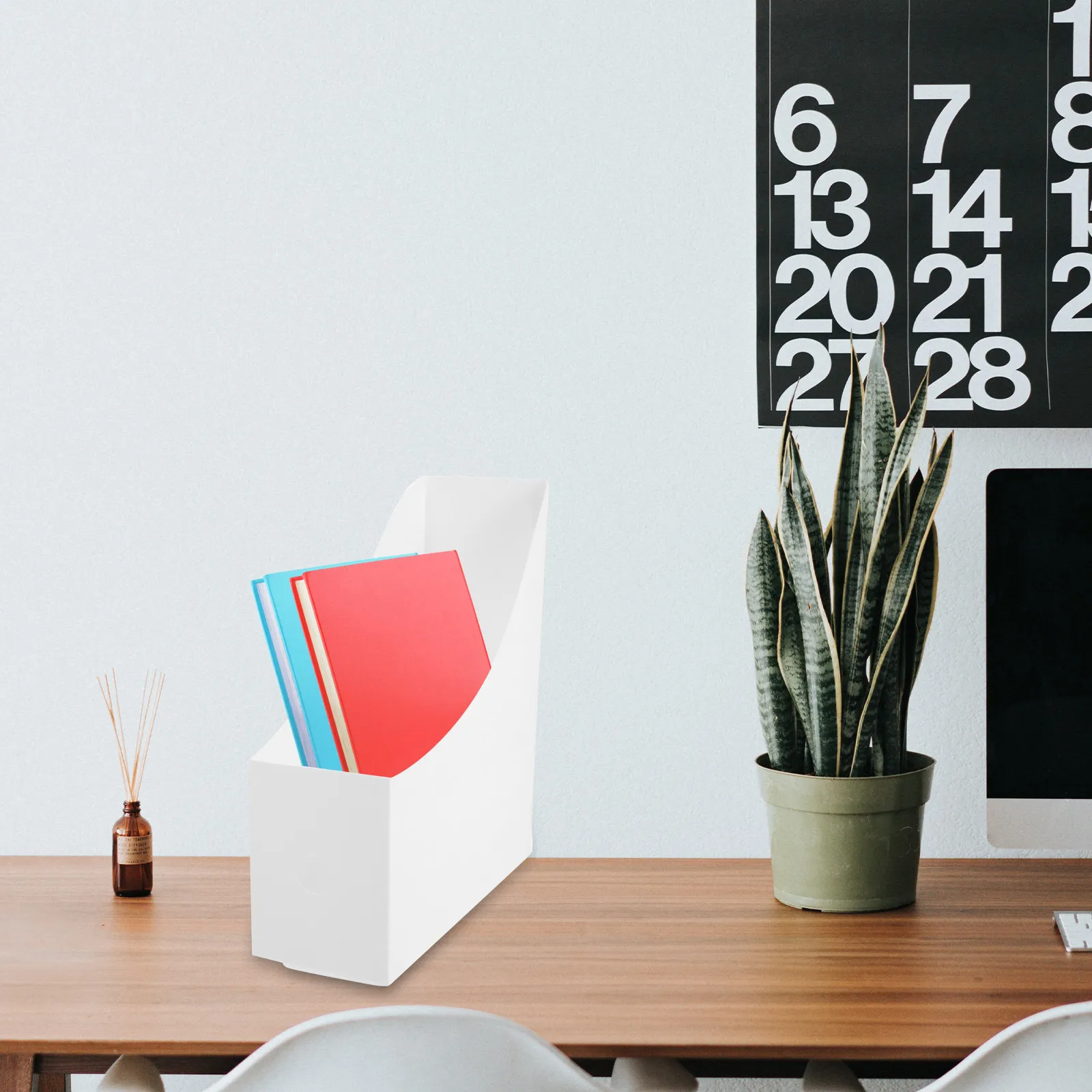 Support de fichiers résistant à l'usure, 2 pièces, organisateur de fichiers de bureau au design simple, pour bureau, maison, salle de classe, bibliothèque, livres, magazines, documents
