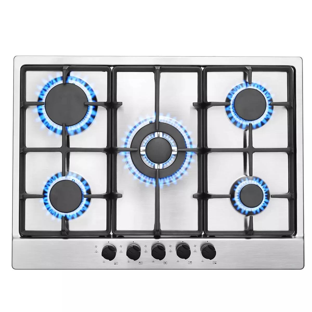 Topstrong 5 Burner Stainless Built-in Natural Gas Propane NG/LPG Gas Hob YYEUGCT-S05