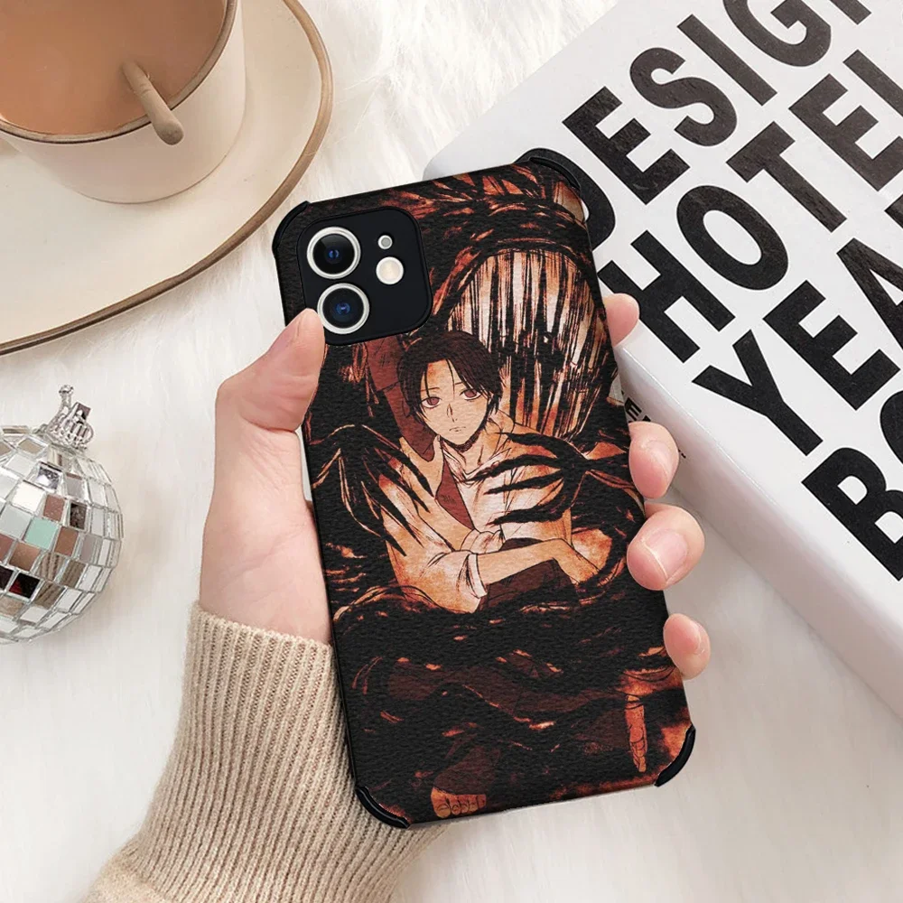 Funda de piel de cordero para teléfono móvil, carcasa de lujo para iphone 15 14 promax 11 12 13 pro SE XR Anime Okkotsu Yuuta JUTSU Kaisen