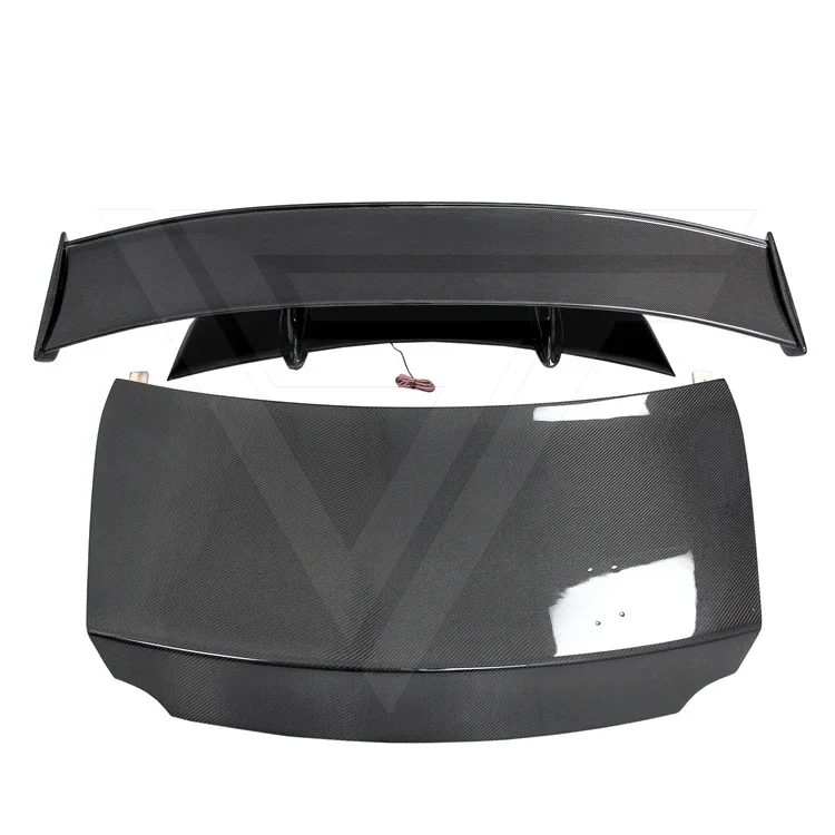 Top Secret Style Half Carbon Fiber Rear Spoiler And CF Trunk For Nissan GTR R35 2008-2020