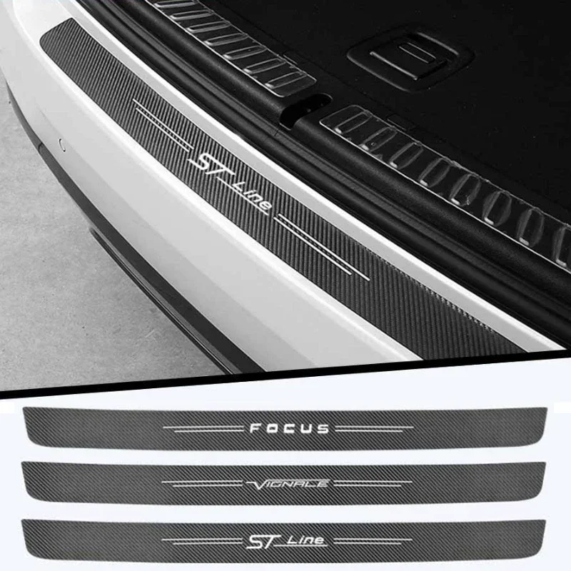 

1 шт. декоративные защитные наклейки на багажник автомобиля, лента на бампер для Ford ST-Line VIGNALE Focus F150 Fiesta Ranger Explorer Escape