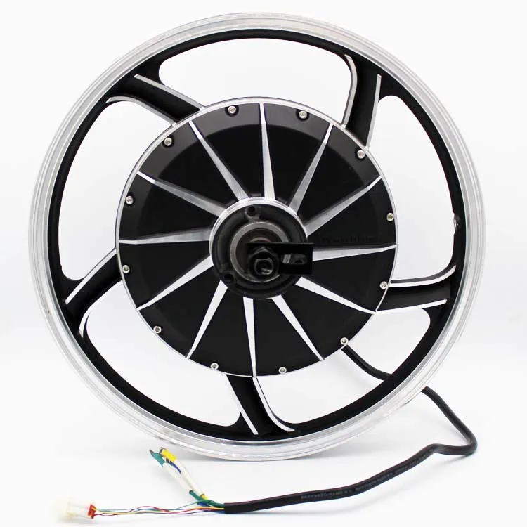 YMMOTOR brushless DC motor 17 inch 2kW 72V narrow tire for 2 wheel electric motorcycles