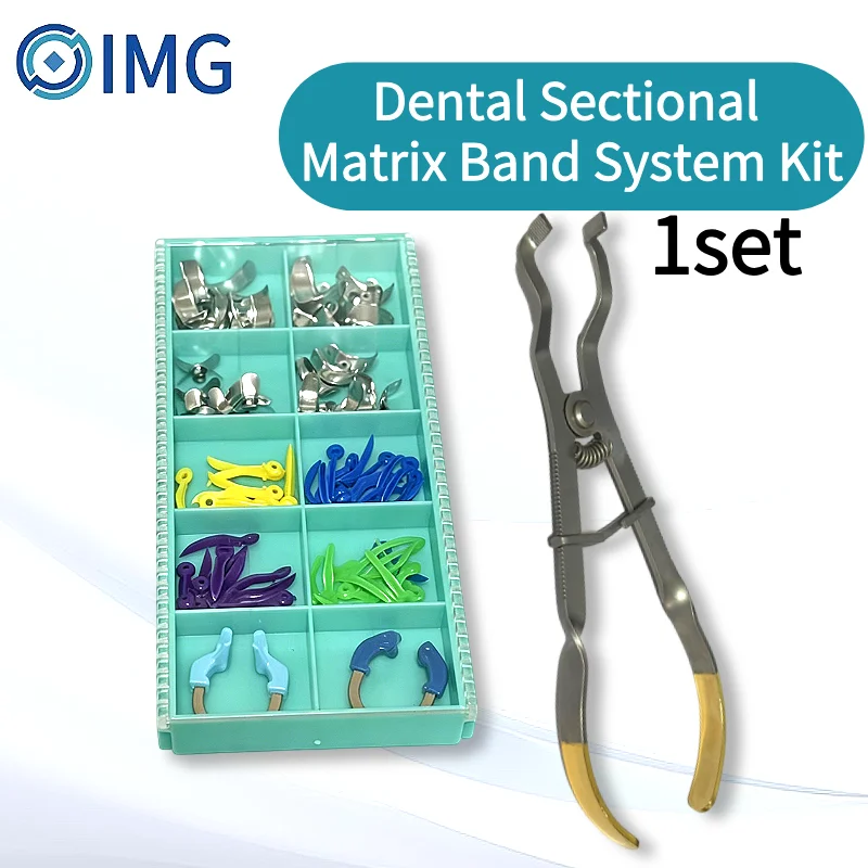 

Dental Sectional Matrix System Kit - Imported M4 Matrix Bands, Wedges, Rings & Forceps for Restorative Dentistry