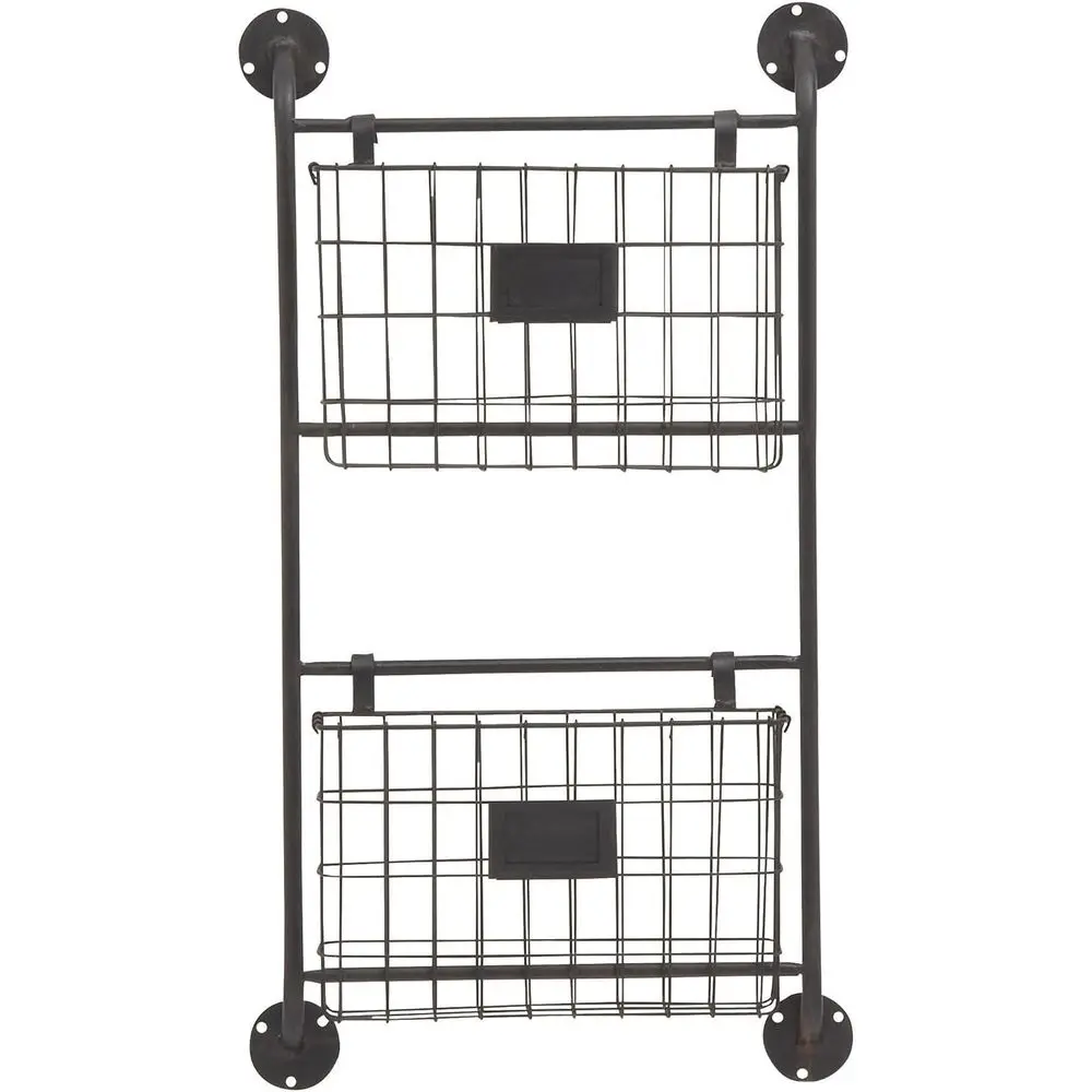 

Металлический держатель для журналов с подвесными корзинами и отделением для этикеток, 16 x 3 x 28 дюймов, черный