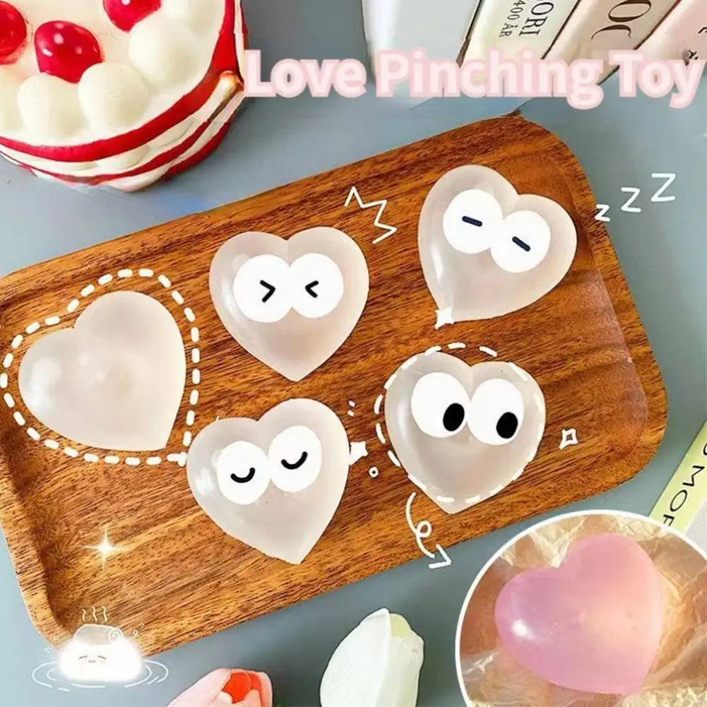 Color Changes Loving Heart Pinch Cute Cartoon Color Changing As Sun Light Spongy Maltose Finger Toys For Kids Adult Anti Stress