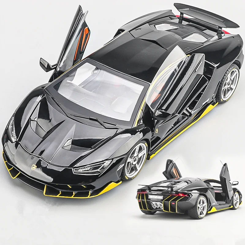 1:18 LP770 LP770-4 Alloy Sports Car Model Diecast Metal Track Racing Car Vehicles Model Simulation Sound and Light Kids Toy Gift