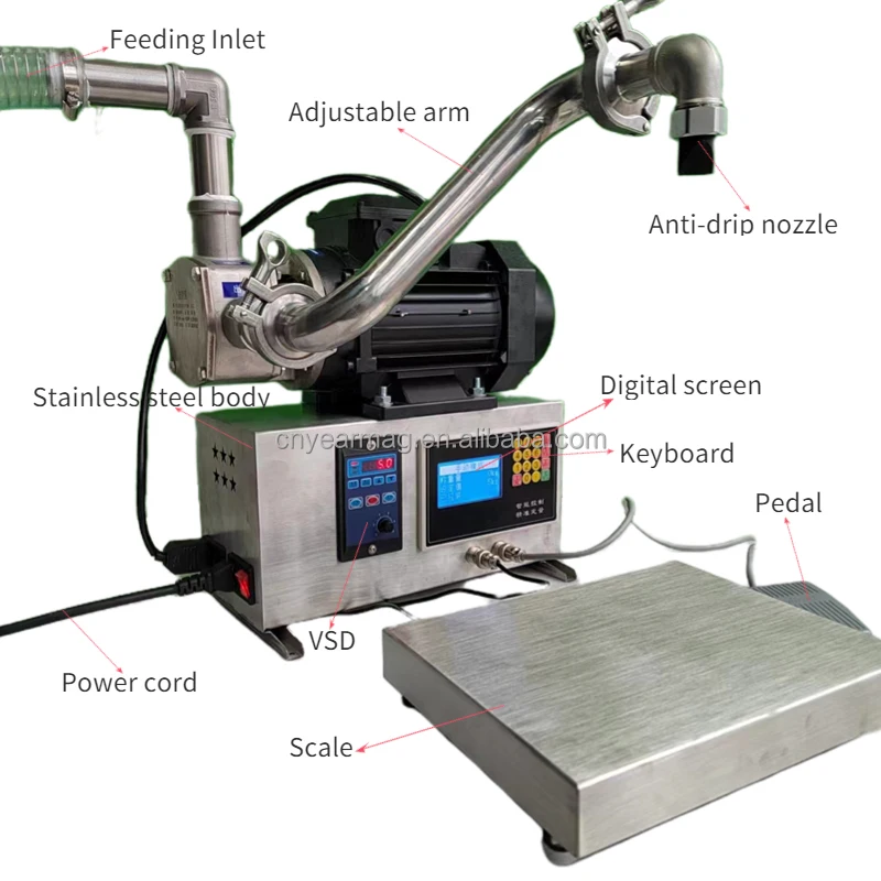 

Automatic Weighing Granular Paste Vegetable Chopper Big Fruit Grain Filling Machine