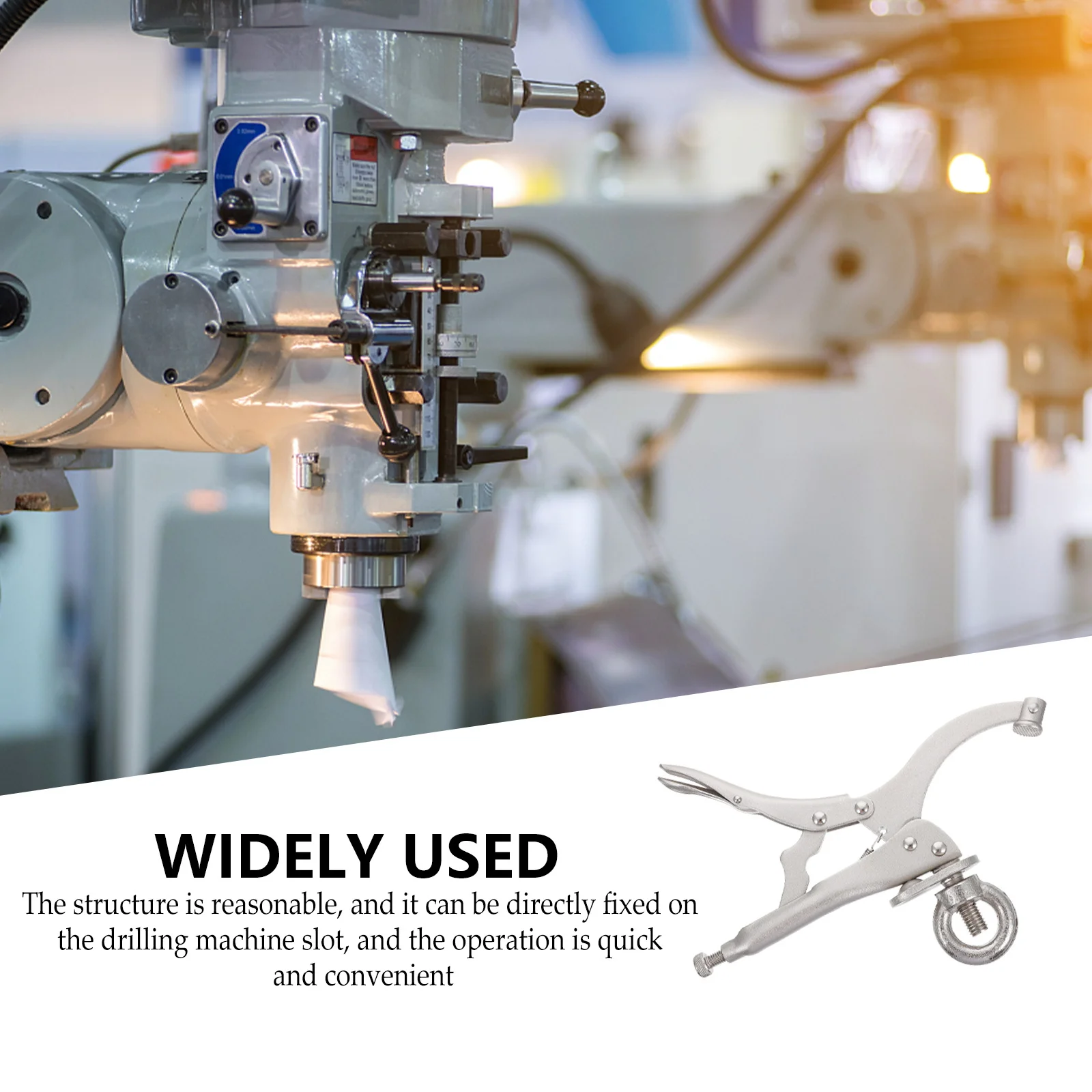 

1Pcs Drill Press Locking Clamp Durable Carbon Steel Heavy Duty Drill Locking Vice Quick Operation Fixing Pliers