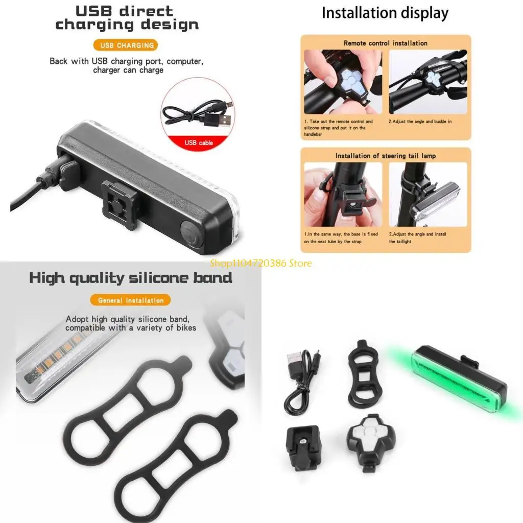K0EA مصباح LED قوي للدراجة، مصباح خلفي للدراجة قابل لإعادة الشحن مع أوضاع متعددة