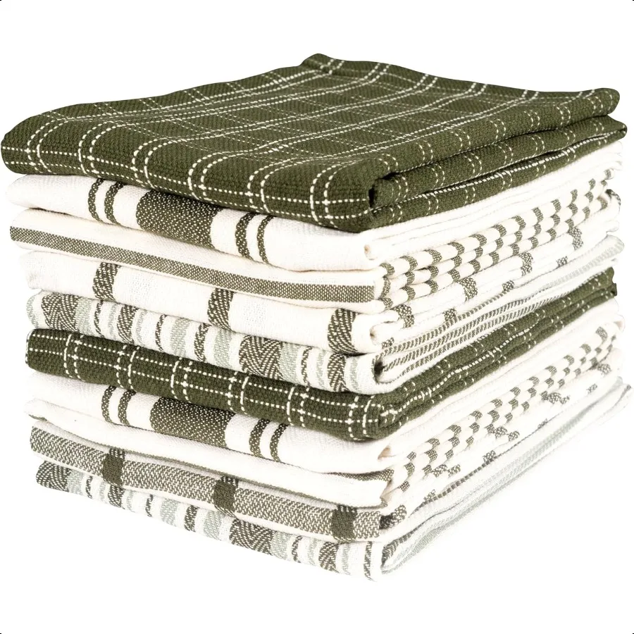 

Flat Kitchen Towels 100 Cotton 18 x 28 inches Dish Towels 10 Pack