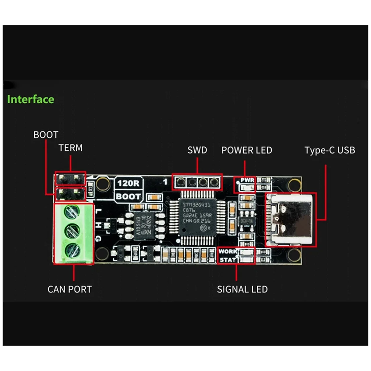 CANbus tranceiver V2.0 Pro USB ke penganalisa protokol Adapter CAN2.0 Serial Controller