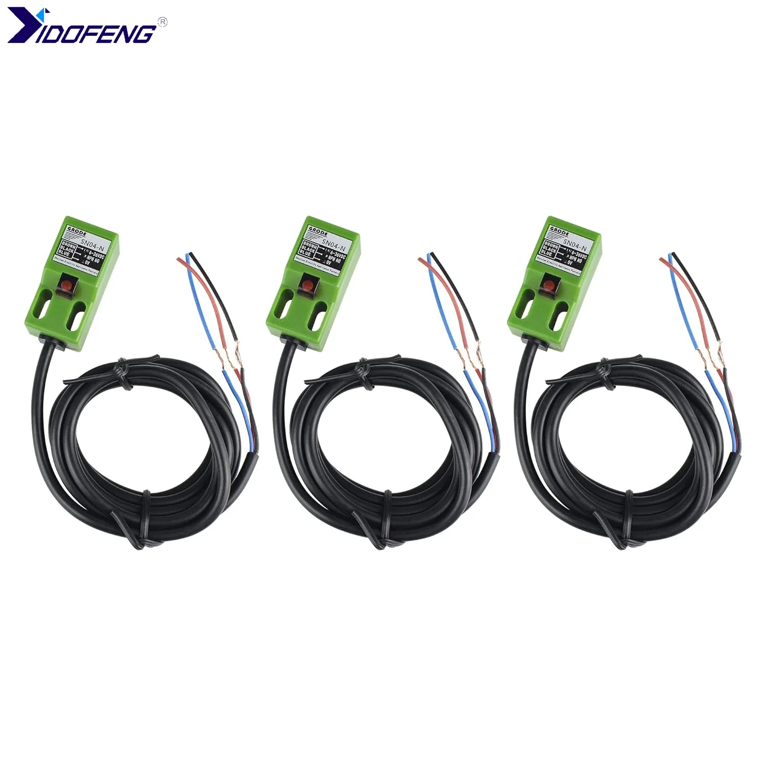 3pcs SN04-N DC 10-30V 3 Wire Approach Sensor Inductive Proximity Switch NPN