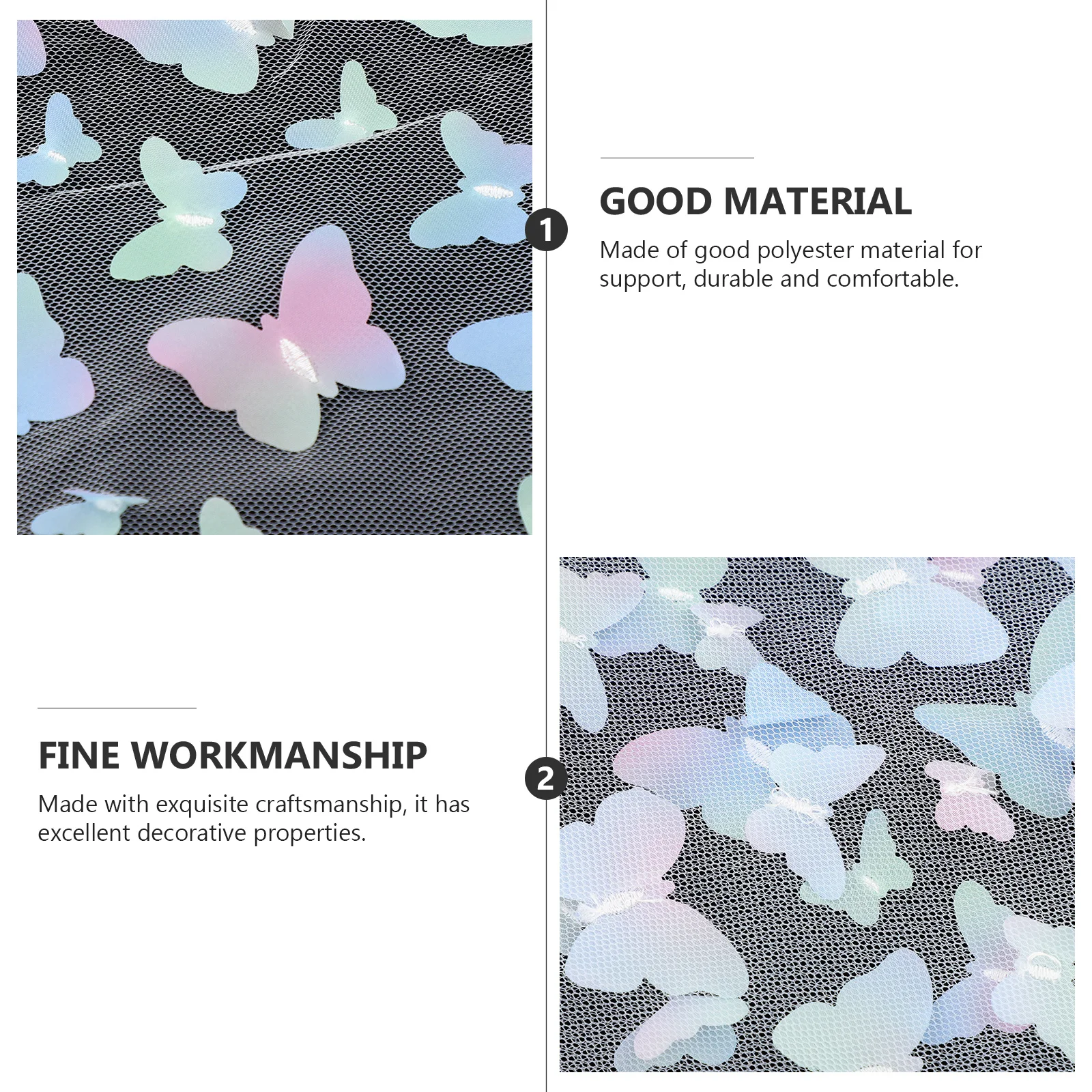 ثلاثية الأبعاد المطرزة فراشة شبكة الشاش النسيج DIY بها بنفسك فستان تقليم الحرفية الديكور خفيفة الوزن الخياطة شريطة من الدانتيل التطريز تقليم #1