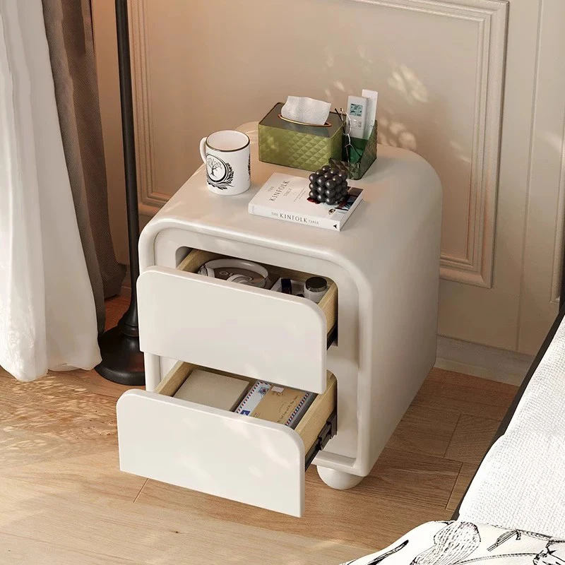 Mesita De Noche bonita y moderna, almacenamiento nórdico, mesita De Noche De café para dormitorio, cajones blancos pequeños, Mesitas De Noche, muebles para el hogar