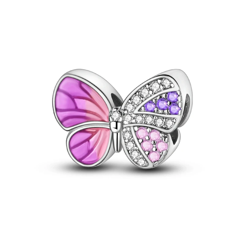 Rosa Charms Original 925 Sterling Silber Herz Schleife Parfüm Flasche Charms Perlen Anhänger Fit Armband DIY Frauen Schmuck Machen