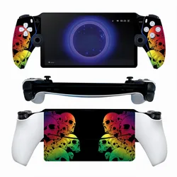 Skull Theme PVC Skin Sticker for PS Portal Matte Finish Durable Anti-Scratch Bubble-Free Console Decal