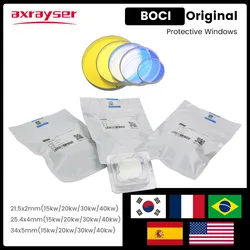 BOCI Bochu 오리지널 파이버 레이저 보호 윈도우 34x5 21.5x2 25.4x4 20KW 30KW BLT641 421 831 BOCI HAN'S 레이저 커팅 헤드용