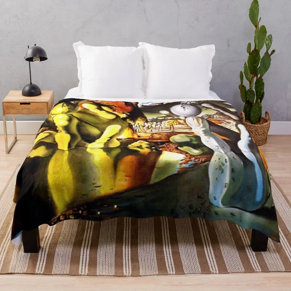 Metamorphosis of Narcissus Salvador Dali Throw Blanket Designers Beautifuls Luxury Blankets