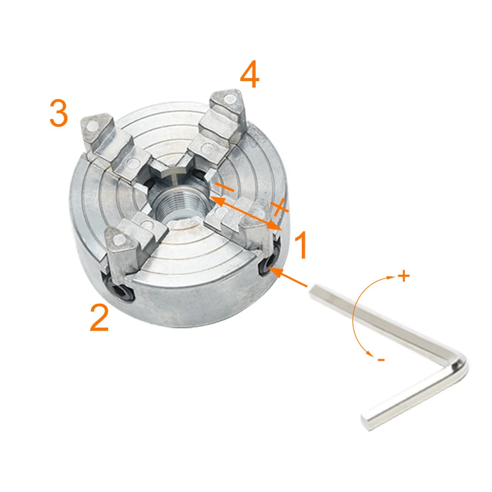 1 Set 3-Jaw Lathe Chuck 4-Jaw Lathe Chuck Woodworking Accurate Power Tool For Mini Lathe Connecting Rod