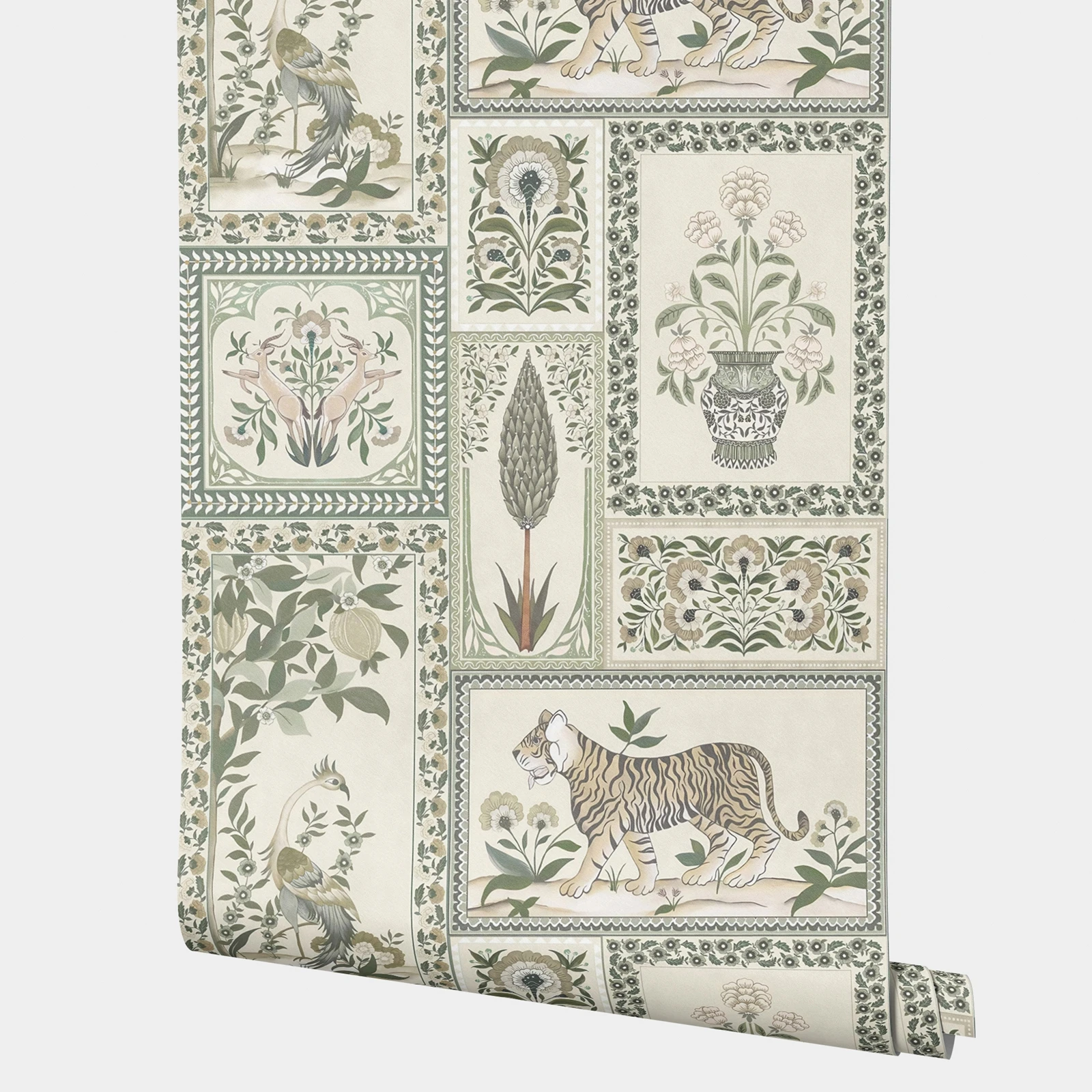 

Винтажные лоскутные обои, художественные ботанические обои с изображением животных, классические украшения для дома, 50xm * 300 см