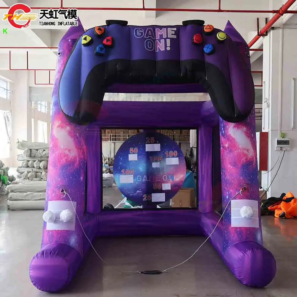 Bolas de nieve inflables de barco aéreo rápido, juego de mesa de dardos, juego deportivo de Carnaval hecho a medida, juguete con soplador