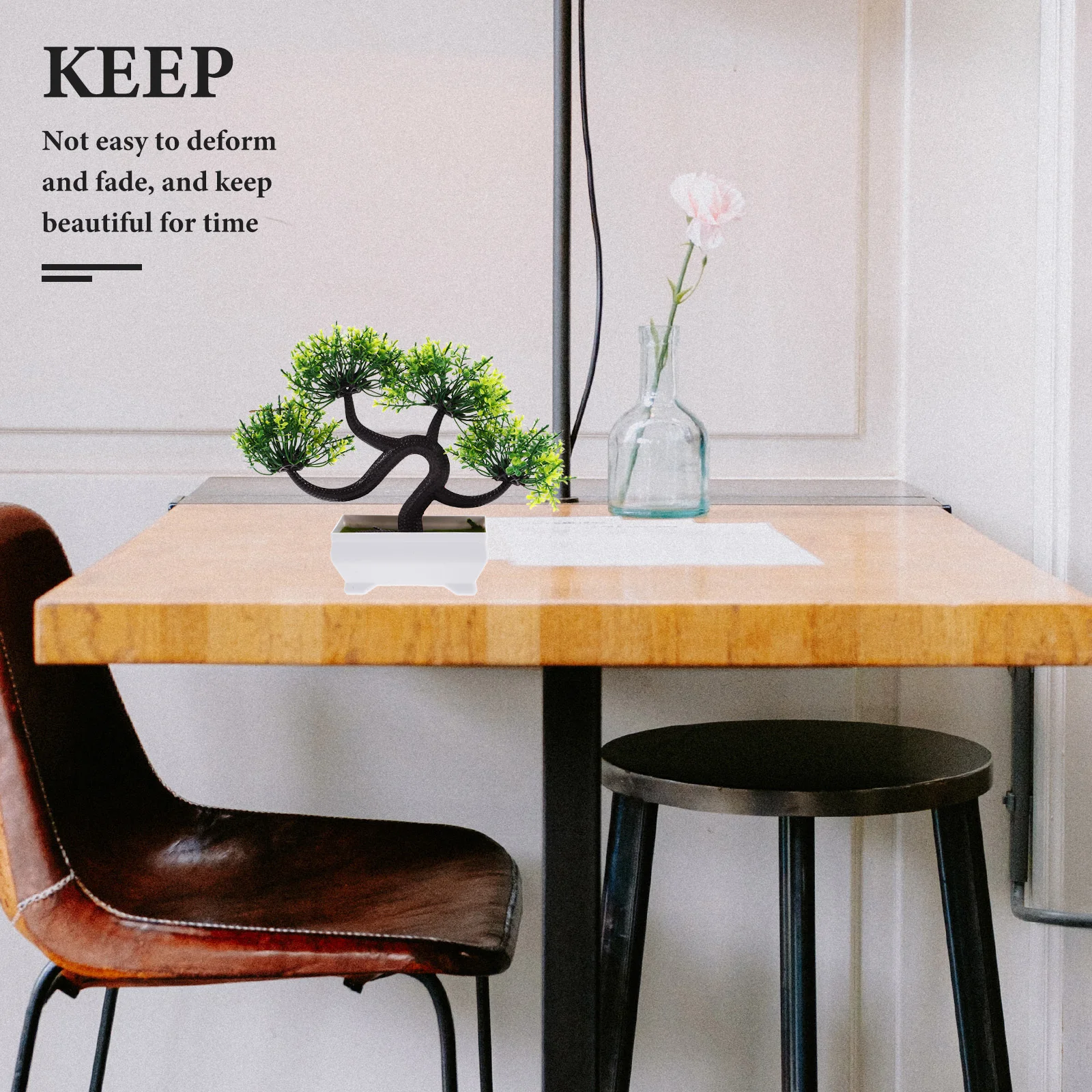 

Artificial Bonsai Tree 25.00X20.00X6.80Cm Realistic Indoor Simulation Plant Decor For Home Office Desktop Table Top Faux