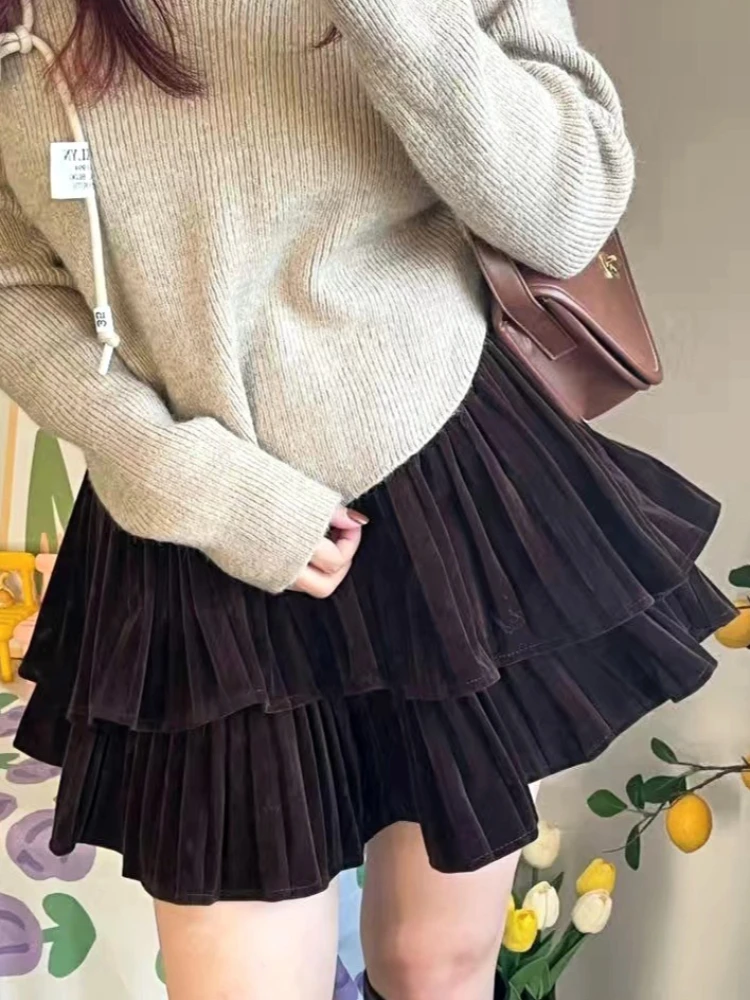 

Плиссированные юбки женские: модные, повседневные, универсальные, классические, в стиле Harajuku, простые, винтажные, мини, однотонные