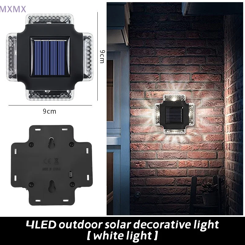 LED الشمسية الجدار مصباح مقاوم للماء ضوء الشمس صعودا وهبوطا إضاءة مضيئة للخارجية حديقة سياج الدرج الديكور مصباح للطاقة الشمسية