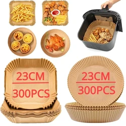 Grande 23cm friggitrice ad aria fodera di carta usa e getta antiaderente Airfryer pergamena carta da forno speciale per 3-10QT cestello per cottura/cottura a vapore