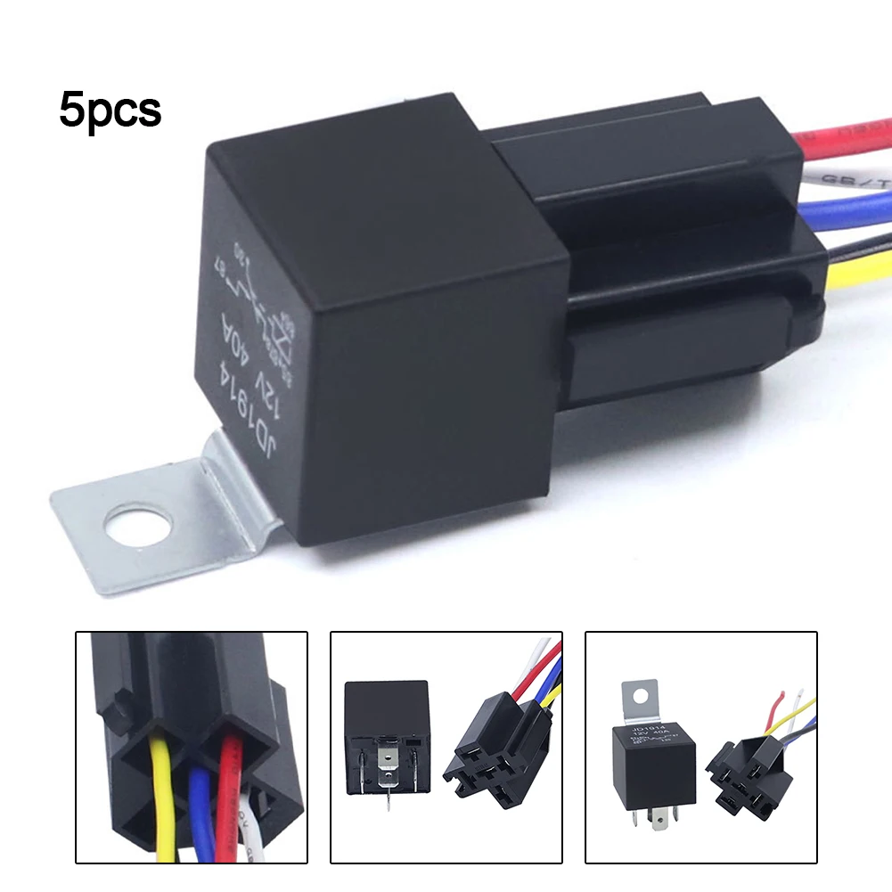 

Car Relay 12V/24V 40A 4P 5Pin Waterproof Automotive Relay JD1914 Auto Relais With Harness Relay Socket Electrical Equipment