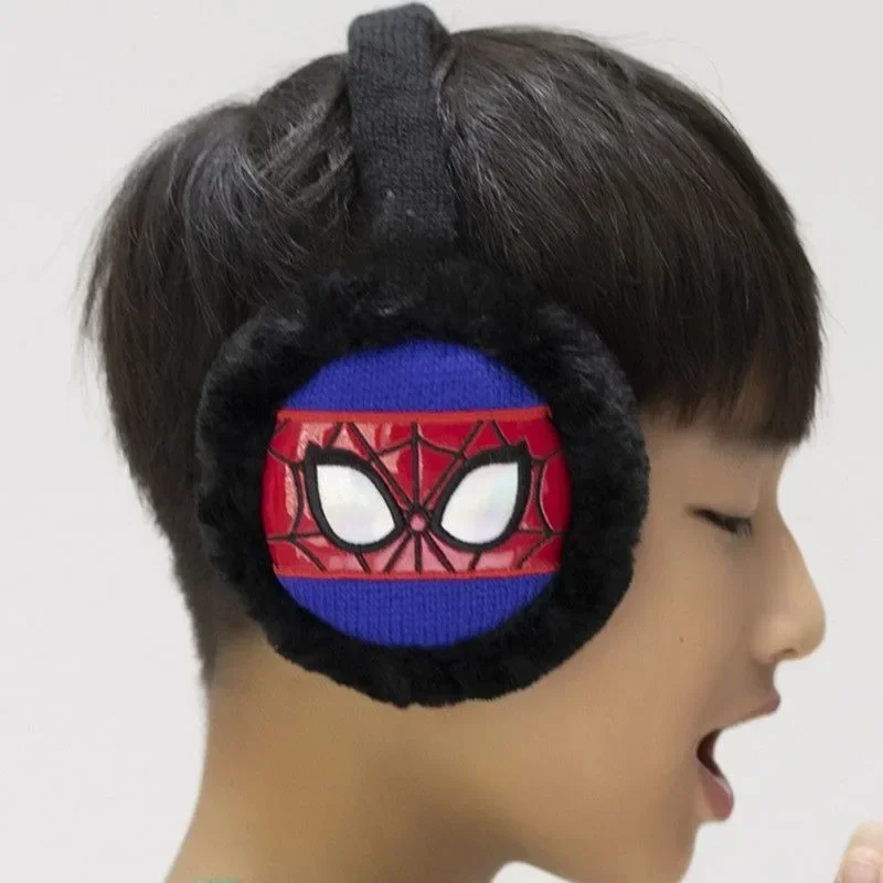 Marvel The Avengers Iron Man Captain America Winter Cartoon Thickened Windproof Foldable Ear Warmer Outdoor Portable Earmuffs