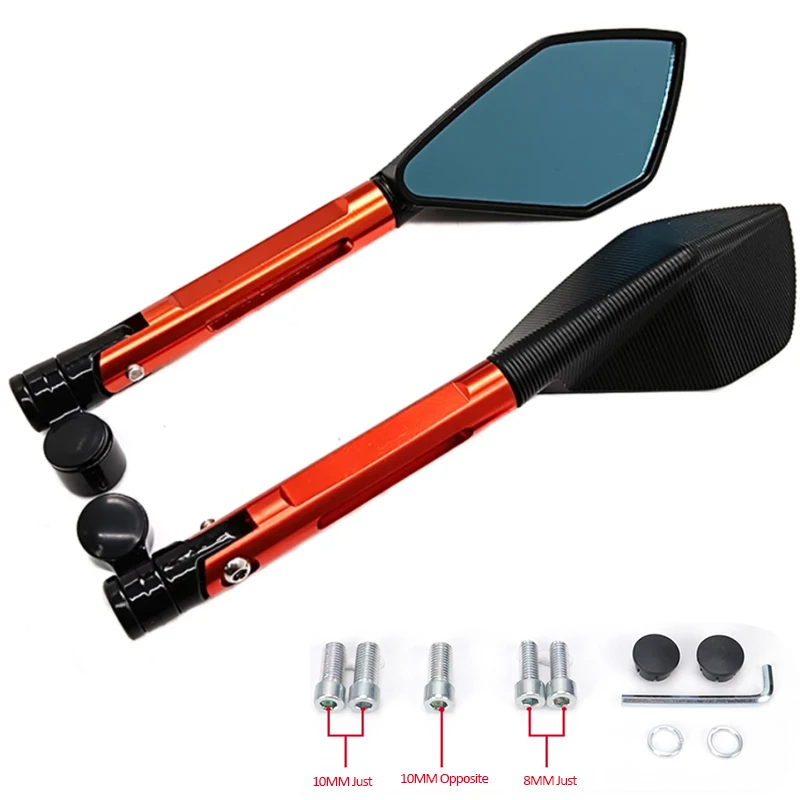 دراجة نارية الرؤية الخلفية المرايا الجانبية CNC الألومنيوم مخصص 8 مللي متر 10 مللي متر لكاواساكي Z750 النينجا 250 هوندا R1 R6 FZ6 سوزوكي ياماها