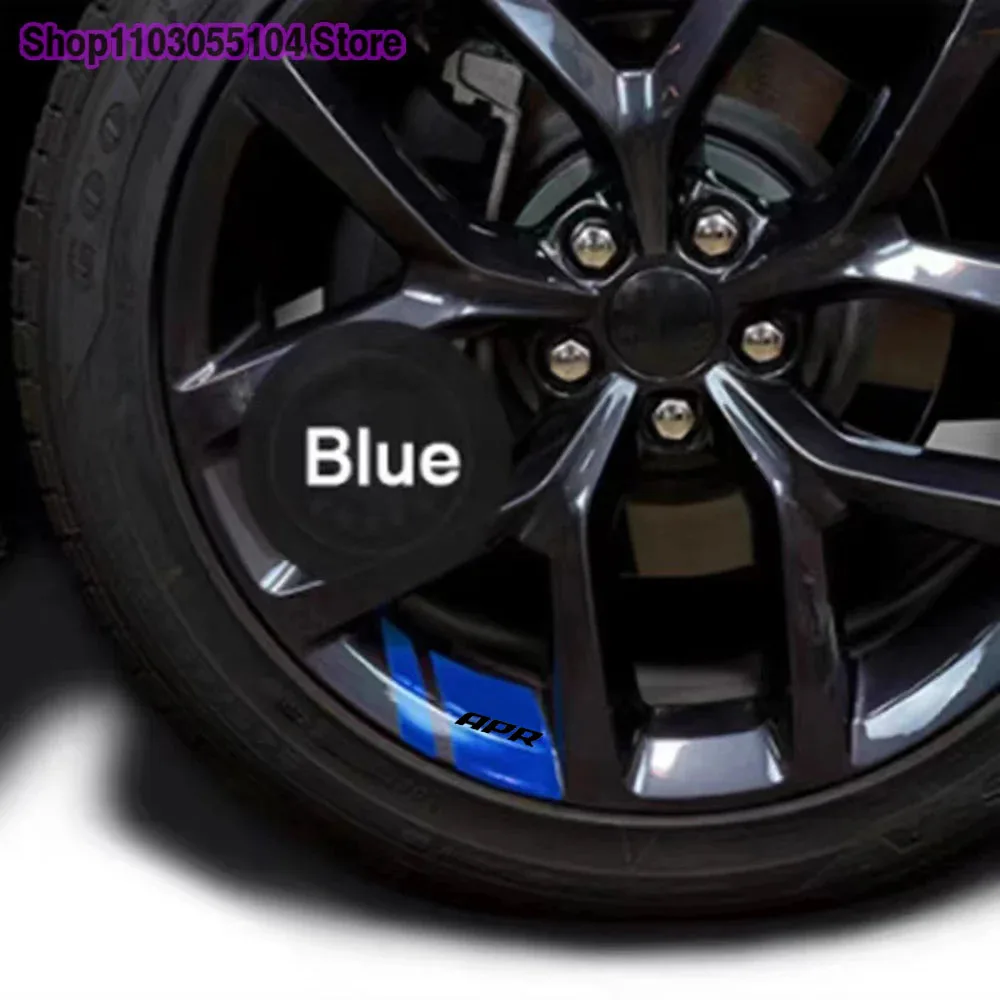 ملصقات فينيل عاكسة لحافة عجلة السيارة APR ، مناسبة لفولكس فاجن وأودي ، 6x