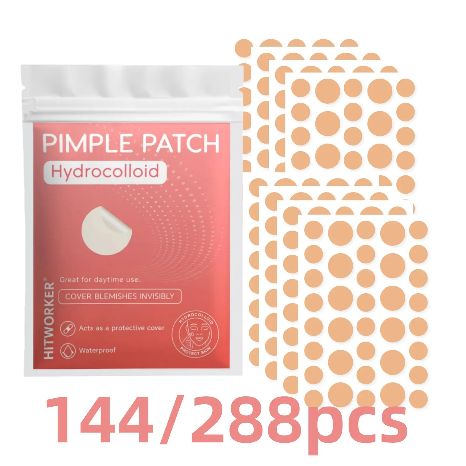 

Гидроколлоидные пластыри от прыщей (144/288 шт.), гидроколлоидные пластыри от акне с маслом чайного дерева, ультратонкие наклейки от прыщей для лица, от неровностей кожи